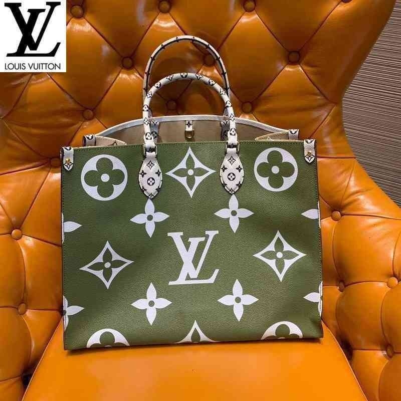 หลุยส์วิตตอง Louis Vuitton lv กระเป๋า m44571 onthego ถุงช้อปปิ้ง old flower สะพายไหล่กระเป๋าถือกระเป๋าเอวมินิเข็มขัด lo