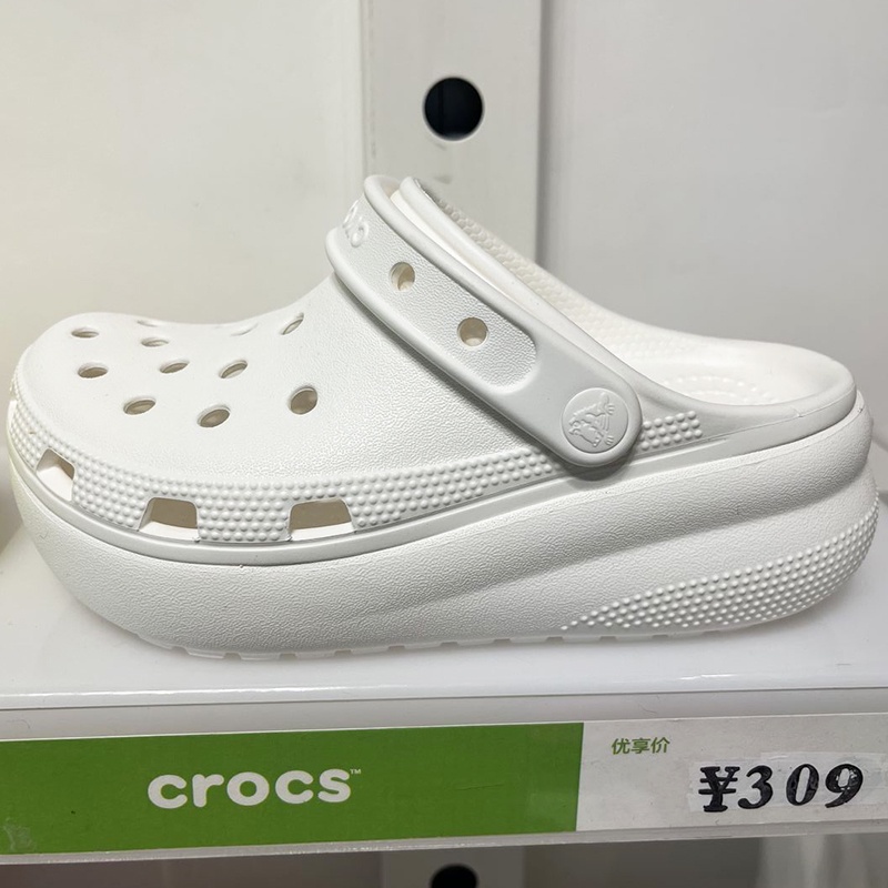 croc แท้ เด็ก Crush รองเท้าไปทะเล รองเท้าหัวโตส้นสูง รองเท้ากันลื่น#207708