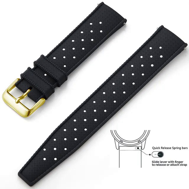 Tropical Silicone Strap Quick Release Watch Band 18mm 20mm 22mm Rubber Tropic Strap Smart Watch Strap for Oris Seiko Cit