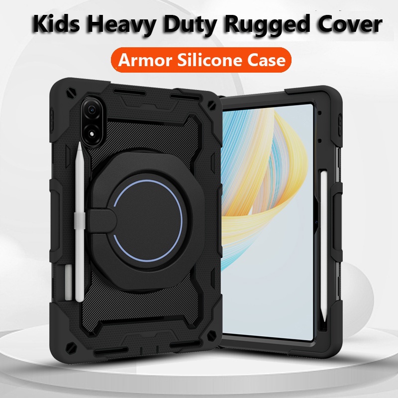 เคสซิลิโคน หมุนได้ 360 องศา แบบพกพา สําหรับ Huawei Matepad Pro 13.2 Pro 12.6 Honor Pad 8 12 นิ้ว V8 Pro 12.1 นิ้ว