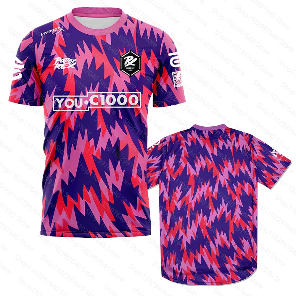 Paper Rex 2023/24 Esports เสื้อยืดแขนสั้น พิมพ์ลาย PRX Team Custom Name ID Jersey ระบายอากาศ สําหรับ