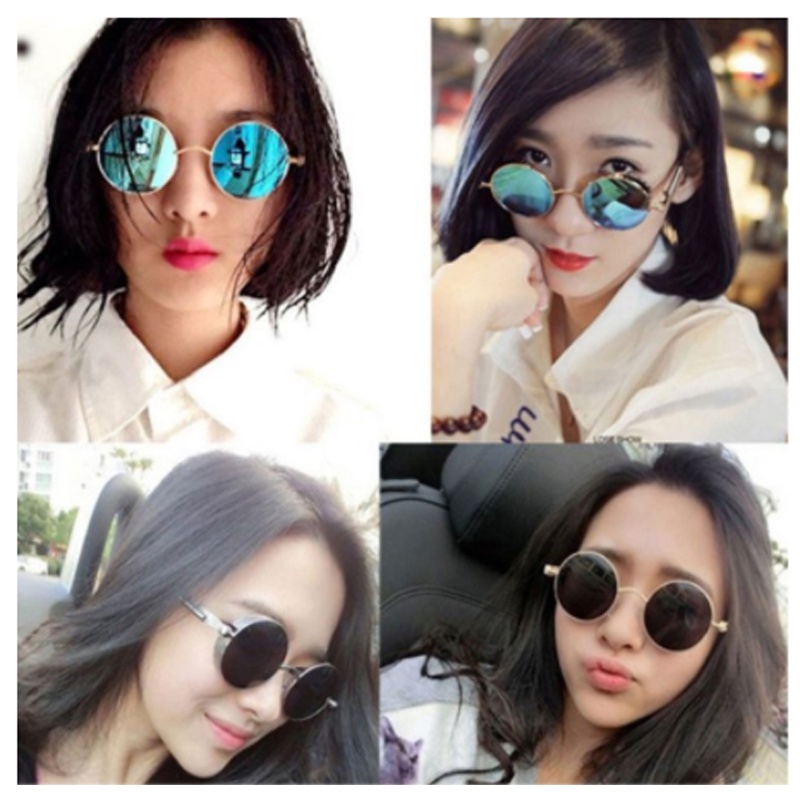 แว่นตากันแดด เลนส์โพลาไรซ์ ทรงกลม ป้องกันรังสียูวี เหมาะกับใส่กลางแจ้ง สไตล์วินเทจ สําหรับผู้ชาย และผู้หญิง