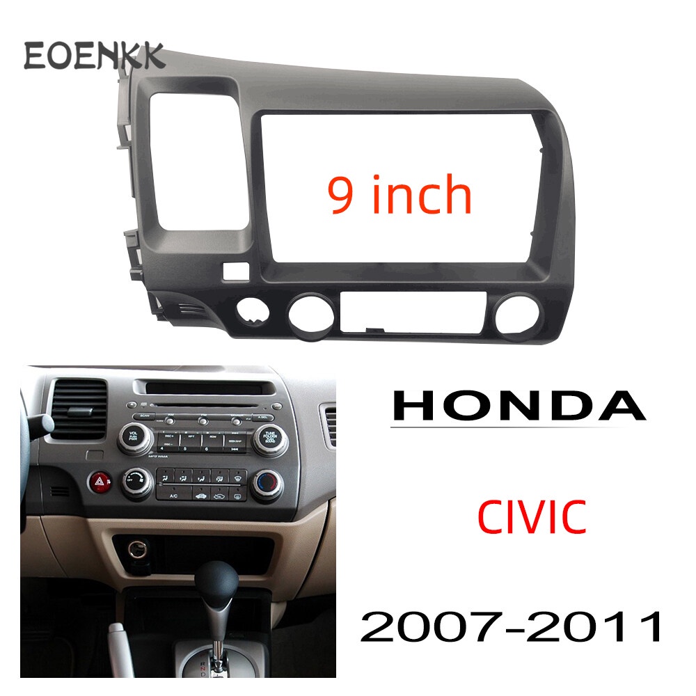 Honxun player fascia 2din ชุดเมาท์แผงวิทยุสเตอริโอ 9 นิ้ว สําหรับ HONDA CIVIC FD 2007-2011