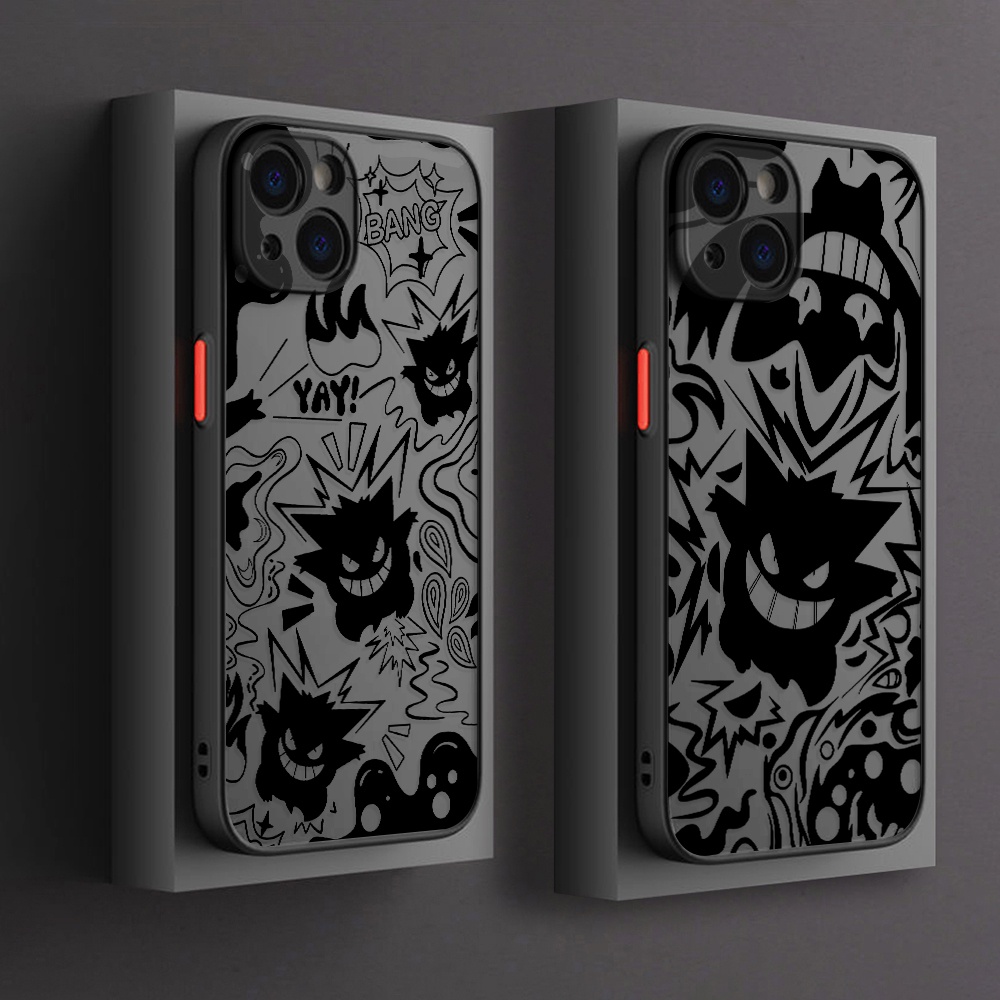 เคสโทรศัพท์มือถือ แบบโปร่งแสง ผิวด้าน ลายเอลฟ์เอลฟ์ สีดํา สําหรับ Samsung Galaxy A13 A14 A20S A21S A22 A23 A30 A32 A33 A42 A51 A52S A53 A70 A71 A72 A73 A81 4G 5G