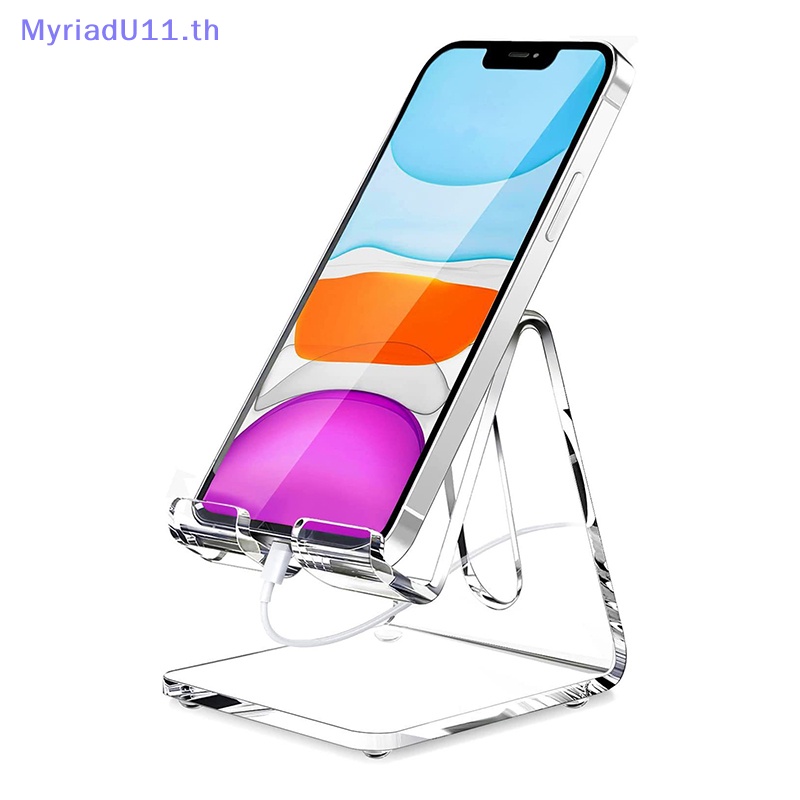 Myriadu ขาตั้งโทรศัพท์มือถืออะคริลิคใส สําหรับสมาร์ทโฟน