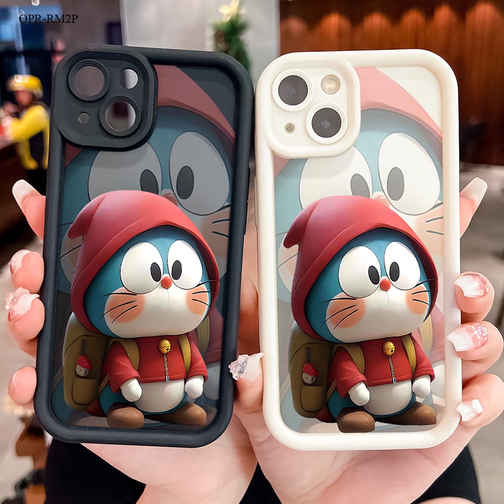 Realme 11 8 8i 7i C17 5 5i 5S 6i 2 Pro 4G 5G สำหรับ Case Cartoon Cute Doraemon เคสโทรศัพท์ Soft Phone Liquid Square Silicone Cases