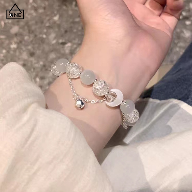 COD❤️สร้อยข้อมือลูกปัดหลากสีจี้ดวงจันทร์ดาวหรูหราสไตล์จีนแฟชั่นย้อนยุคระดับไฮเอนด์เครื่องประดับสำหรับผู้หญิง-a.one