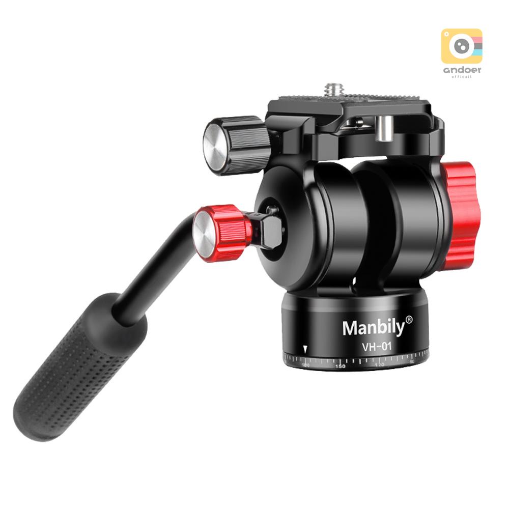 Manbily VH-1 ขาตั้งกล้องอลูมิเนียมอัลลอยด์ ความจุ 3 กก. 6.61lbs พร้อมที่จับ สกรู 1/4 นิ้ว