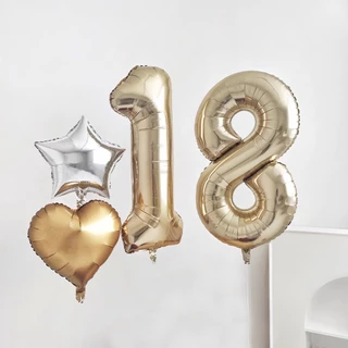 ลูกโป่งฟอยล์วันเกิด ขนาด 40" สีทองอ่อน สีผู้ดีมาก balloon สำหรับตกแต่งงานปาร์ตี้วันเกิด ส่งจากไทย