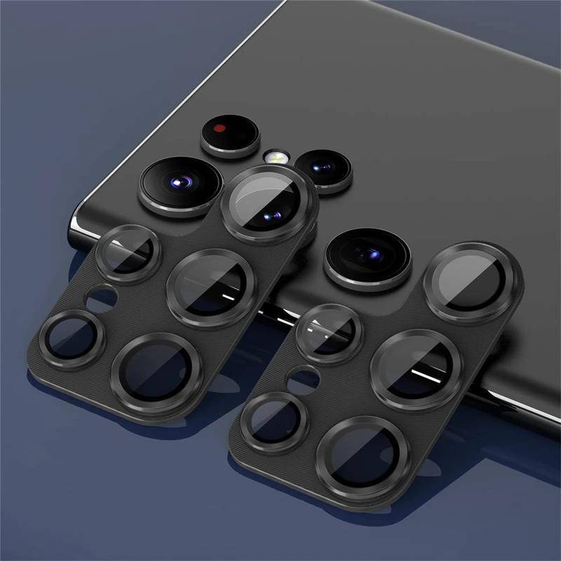 ฟิล์มกระจกนิรภัยกันชนหลัง โลหะผสมอลูมิเนียม หรูหรา สําหรับ Samsung S24 S24Plus S24Ultra GalaxyS24 S2