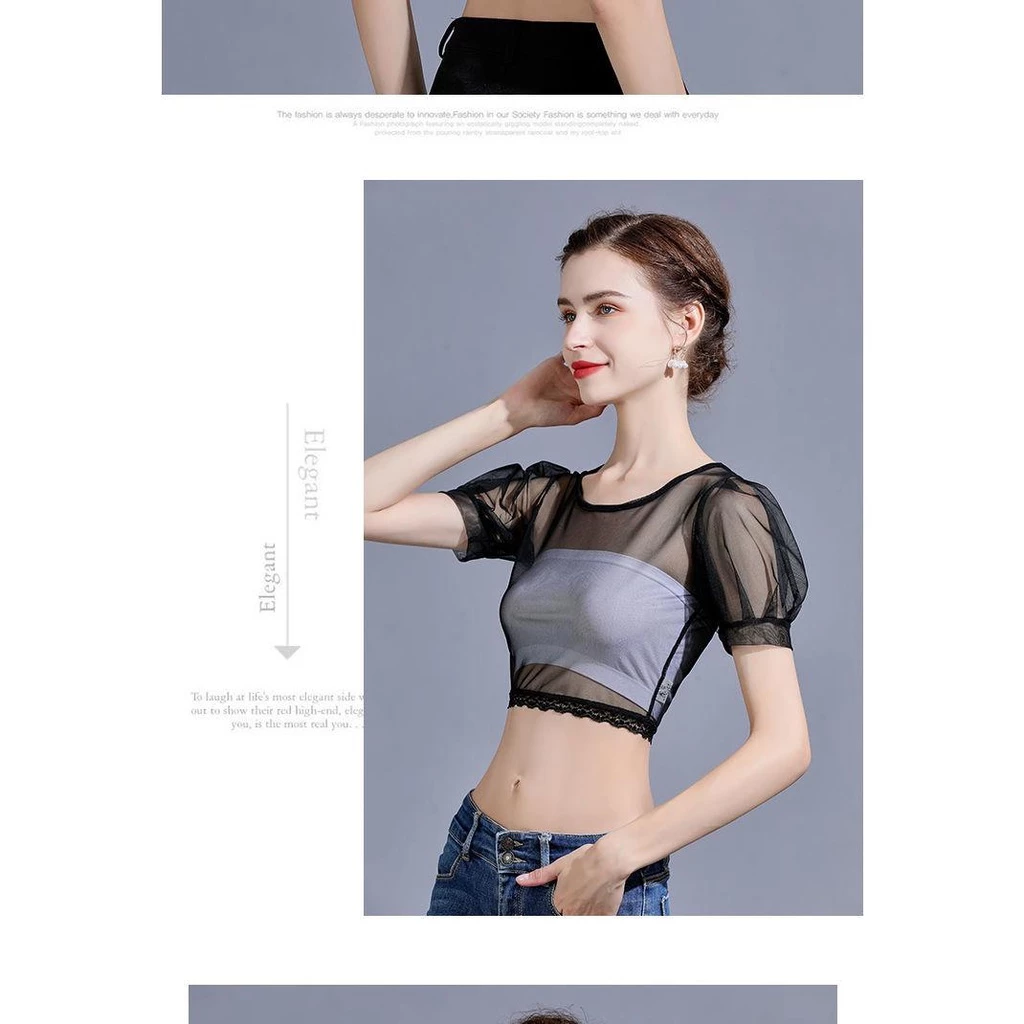 เสื้อเชิ้ตแขนสั้น คอกลม ผ้ากอซ ไนล่อน แต่งลูกไม้ thumbnail 10