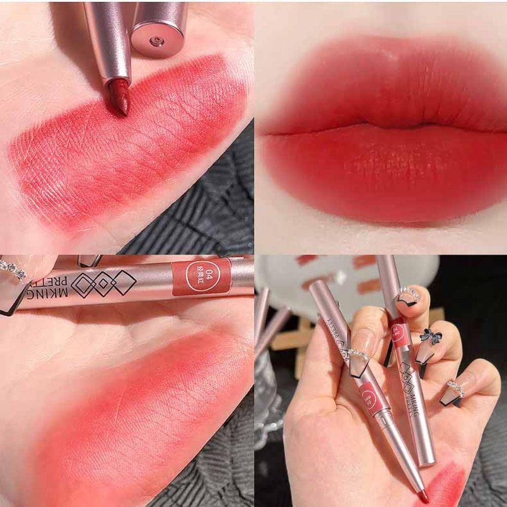 JIAGU Lip Liner Pen, Non-stick Cup Nude ลิปสติกปากกา, ริมฝีปากแต่งหน้า Matte Lasting Waterproof Lipliner ดินสอผู้หญิง - รูปที่ 7