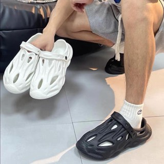 9868-รองเท้าสวมทรงผ้าใบ รัดส้น รองเท้าหัวโตใส่โดนน้ำได้ ไม่อ…