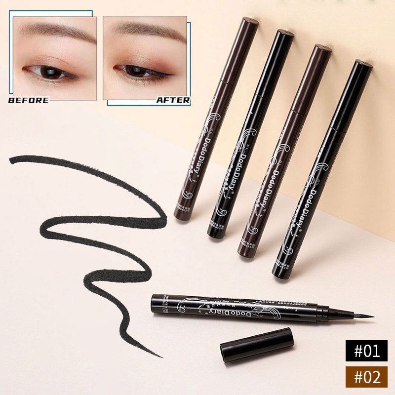 ปากกาอายไลเนอร์ กันน้ํา เหลว ปากกาแสตมป์สีดํา แต่งหน้า ซีลอายไลเนอร์ ดินสอเขียนขอบตา เครื่องสําอาง