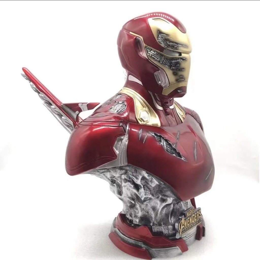 MK50 Illuminated รุ่นรูปปั้นหน้าอก GK รูปเครื่องประดับ Iron Man Marvel รูปสไตล์อเมริกันส่องสว่าง 40 - รูปที่ 6