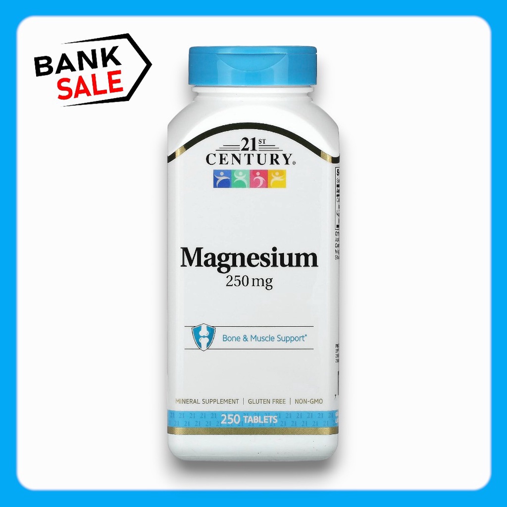 21st Century, Magnesio, 250 mg, 250 comprimidos