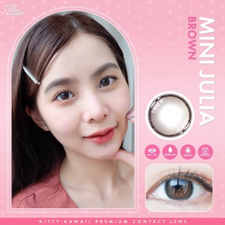 คอนแทคเลนส์(มินิ) Julia Light Brown / Brown / Gray (Kitty Kawaii) ⭐️ลายฮิต ขายดีมาก กรองแสงกันยูวี