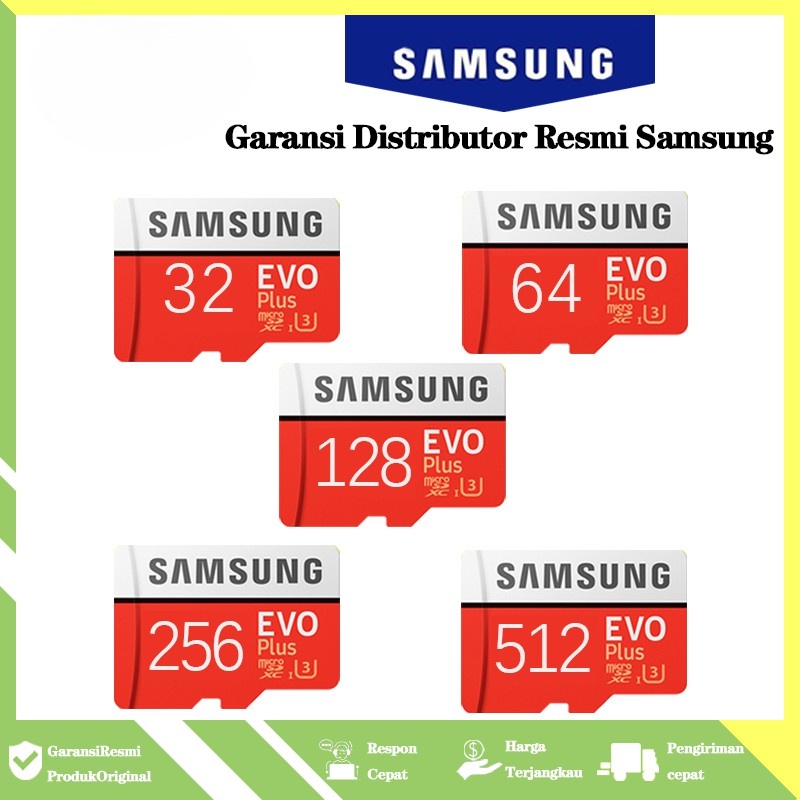 เมมโมรี่การ์ด TF Samsung 32 64 128g 256G 512GB 95 MB/s ultra SD