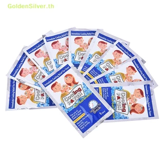 Goldensilver แผ่นเจลระบายความร้อน บรรเทาอาการปวดศีรษะ สําหรับเด็กทารก 10 ชิ้น ต่อถุง