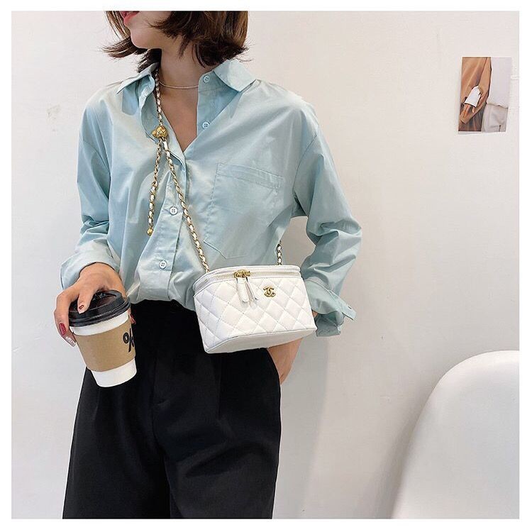 Rhombus Chainกระเป๋า2021 Influencerใหม่อินเทรนด์แฟชั่นเปลี่ยนลูกปัดMessengerกระเป๋าสุภาพสตรีAll-Match Shou