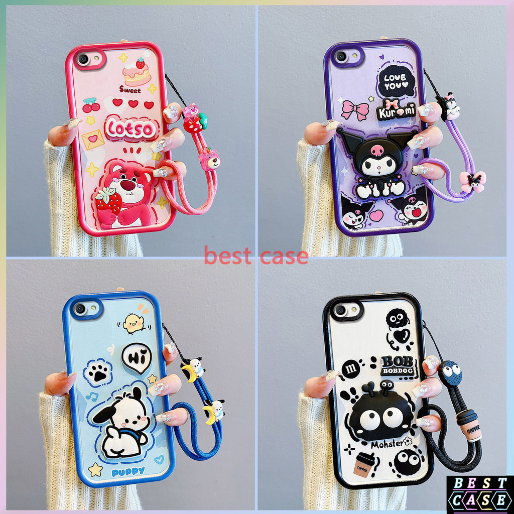 เคส Vivo Y81 เคส Vivo Y83i Y81S Y81i เคสสตรอเบอร์รี่หมี Kuromi การ์ตูนสามมิติรูปตุ๊กตาน่ารักนุ่มเคสโทรศัพท์ BB-TYGZ