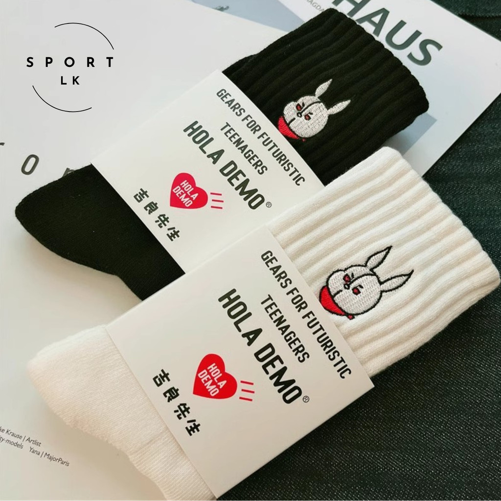 (จัดส่งในไทย)ถุงเท้า Hola Demo ข้อยาว ผ้าฝ้ายแท้100% พร้อมส่งในไทย - รูปที่ 2