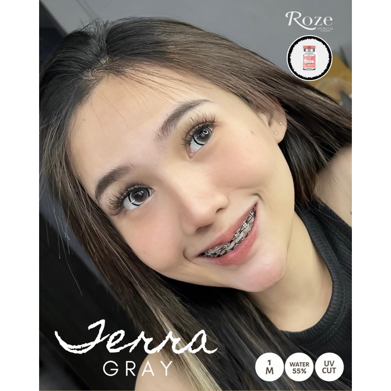 คอนแทคเลนส์ ไฮโดรเจล Roze Terra ค่าอมน้ำ55% ตาโต