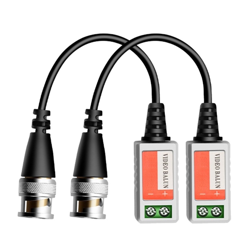 AADT 2 ชิ้น Video Balun Connectors BNC Passive Video Balun Transceiver สาย AHD202