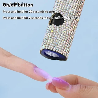 Ank มือถือ UV Light สําหรับเจลเล็บ 3W แบบพกพา LED โคมไฟเล็บไร้สายชาร์จ USB เครื่องเป่าเล็บ EN