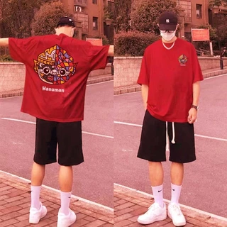 (COD/24 ชั่วโมง)Fanfei Apparel เสื้อยืดคอกลมแขนสั้น ลาย หนุมาน บีลีฟ Oversize Cotton ⚡️USAคุ้มสุด!⚡️