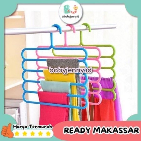 GANTUNGAN [babyjenny.id] J477 ไม้แขวนเสื้อ 5 ชั้น 5-in-1 Hijab Hanger 5 ชั้น Hijab Hanger