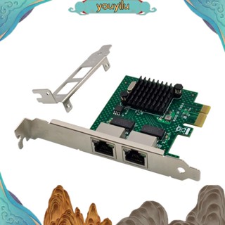 Youyilu การ์ดอะแดปเตอร์เครือข่ายเซิร์ฟเวอร์ BCM5718 Gigabit PCI Express X1 พอร์ตคู่ สําหรับ WOL PXE VLAN