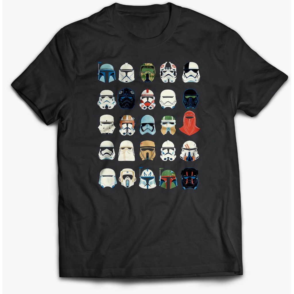 คุณภาพสูง [Ready Stock XS-8XL] Star Wars Helmet Short Sleeve Cal Graphic Tees- Gildan Premium 100% Cotton