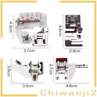 [Chiwanji2] ชุดตีนผีจักรเย็บผ้า แบบเหล็ก อุปกรณ์เสริม สําหรับจักรเย็บผ้า 16 ชิ้น