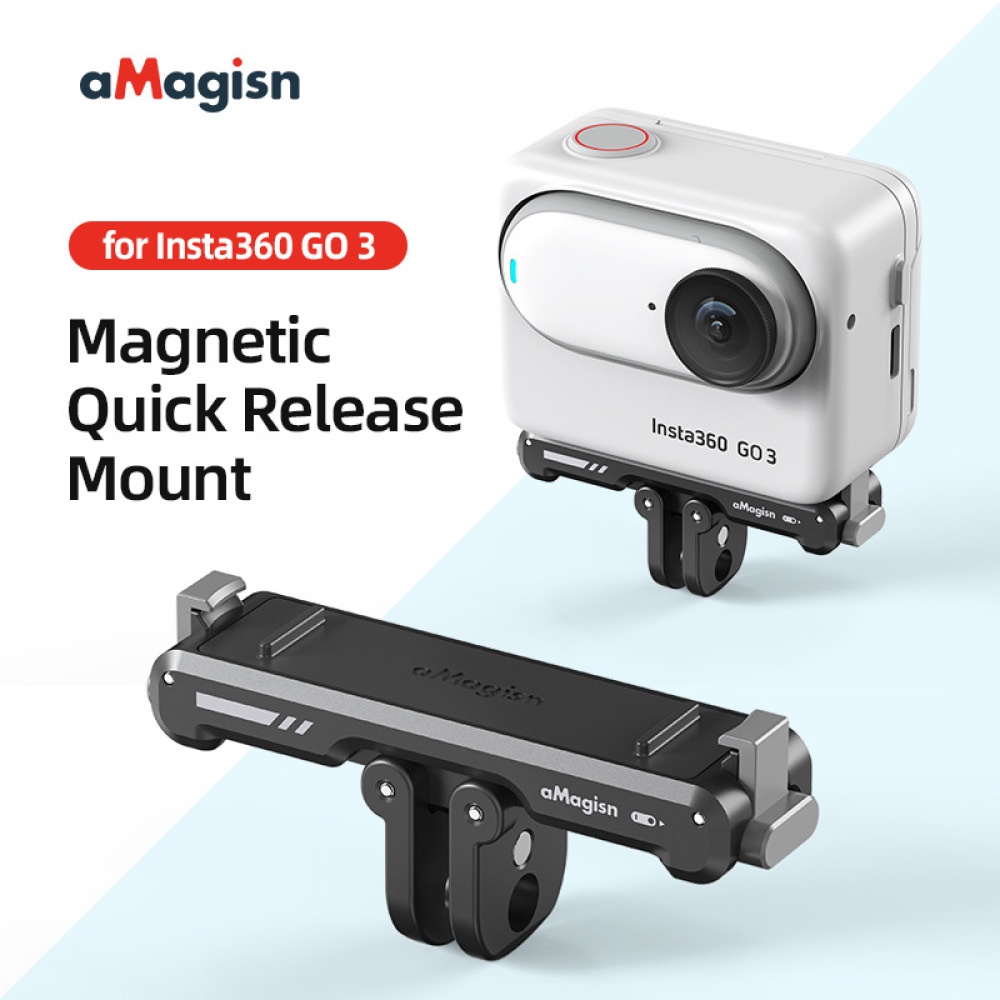 สําหรับ Insta360 GO3S/GO3 ฐานปล ่ อยแม ่ เหล ็ กอย ่ างรวดเร ็ วขาตั ้ งอุปกรณ ์ เสริมกล ้ องแอคชั ่ น