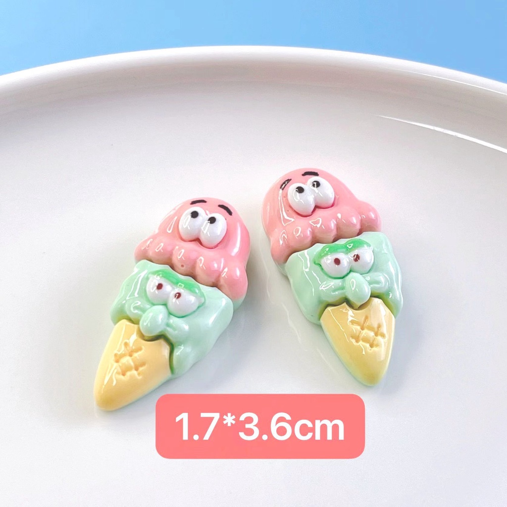 [5 #] Jibbitz Crocs กิ๊บติดผมเรซิ่น รูปการ์ตูนทะเล พาย เด็กทารก แฮนด์เมด DIY อุปกรณ์เสริม สําหรับรองเท้า เครื่องเขียน SC