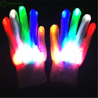 Maywi ถุงมือคริสต์มาส มีไฟ LED ของเล่นสําหรับเด็ก และผู้ใหญ่