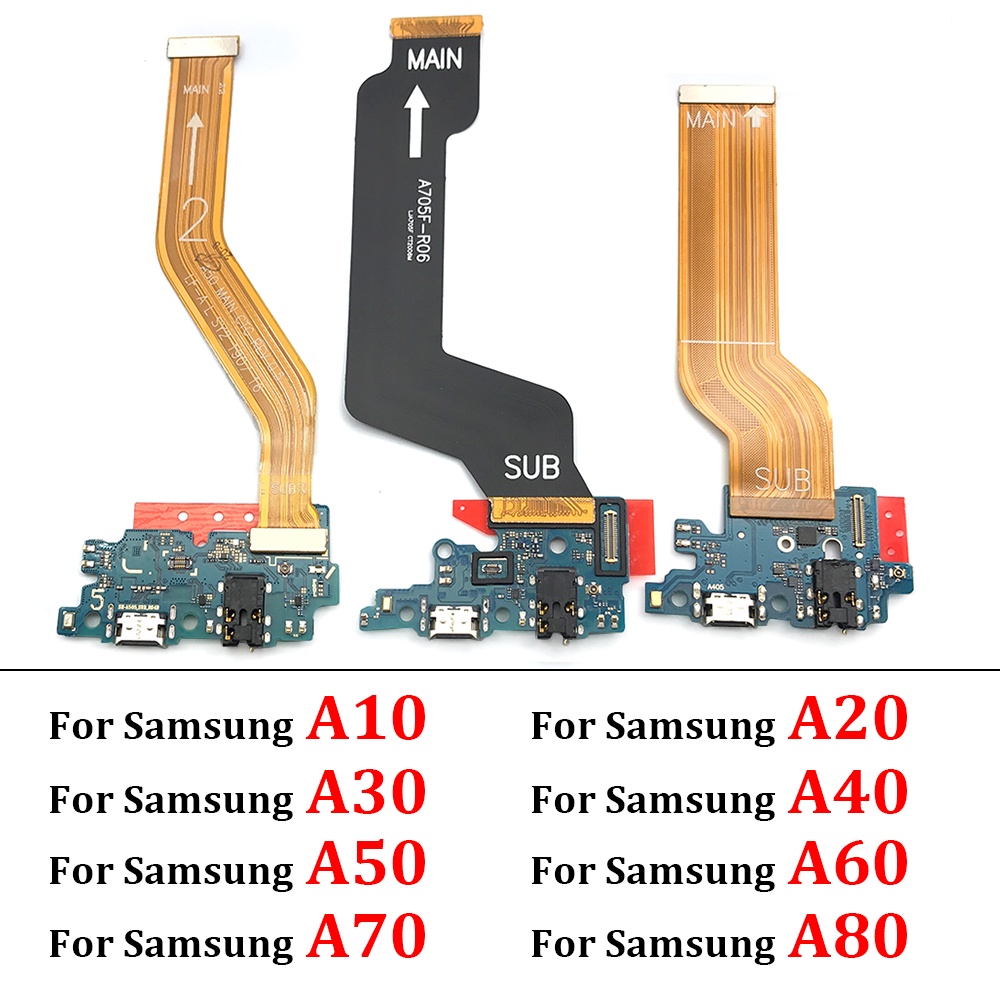 บอร์ดเชื่อมต่อพอร์ตชาร์จ USB และเมนบอร์ด แบบยืดหยุ่น สําหรับ Samsung A10 A20 A30 A40 A50 A70 A10S A2