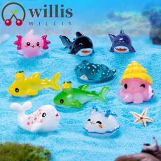 Willis ตุ๊กตาปลาทะเลจิ๋ว 10 ชิ้นสําหรับตกแต่งบ้านและสวน