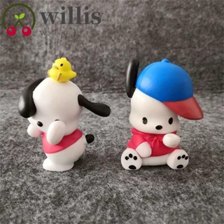 โมเดลฟิกเกอร์ รูปการ์ตูน Pochacco WILLIS Kawaii น่ารัก DIY ของเล่นสําหรับเด็ก 2 ชิ้น ต่อชุด