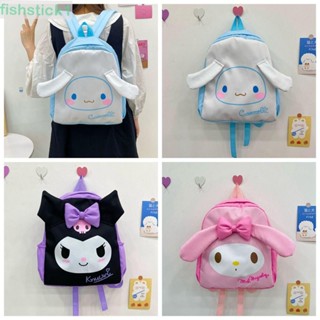 Fishstick1 กระเป๋านักเรียน ลายการ์ตูนสุนัข Cinnamoroll น่ารัก จุของได้เยอะ สําหรับผู้หญิง