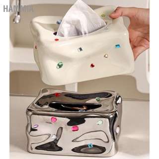 HAMMIA เซรามิคกล่องกระดาษทิชชูผู้ถือกรณีตกแต่ง Elegant Facial Tissue Napkin Dispenser กล่องสำหรับ Dinner Room