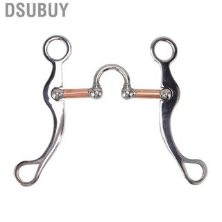 Dsubuy Horse Snaffle Bit Stainless Steel Rose Gold Plated Gag Loose Ring Garde