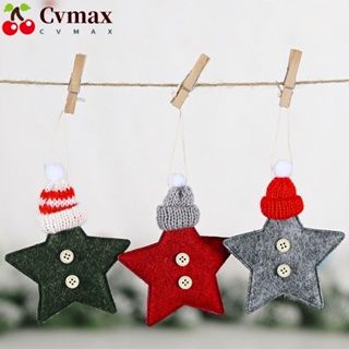 Cvmax จี้ตุ๊กตาซานตาคลอส สโนว์แมน ดาวสีแดง น้ําหนักเบา สําหรับตกแต่งต้นคริสต์มาส DIY 5 ชิ้น