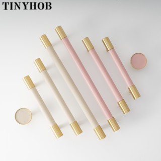 Tinyhob ลูกบิดมือจับเฟอร์นิเจอร์ ทองเหลือง ทรงกลม สีชมพู สไตล์นอร์ดิก สําหรับตู้เสื้อผ้า ลิ้นชัก