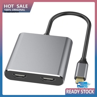 &lt;lementree&gt; 4 in1 อะแดปเตอร์แปลง Type C เป็น HDMI คู่ USB 30 4K สําหรับ MacBook Pro