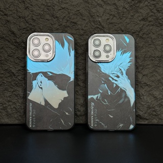 เคสโทรศัพท์มือถือ ผิวด้าน ลาย Jujutsu Kaisen Satoru Gojo ไล่โทนสีฟ้า สร้างสรรค์ สําหรับ iPhone 14 Pro Max 13 12 Pro Max 11 