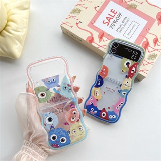 เคสโทรศัพท์มือถือ TPU แบบใส ลายกราฟฟิติบอล สําหรับ Samsung Galaxy Z Flip 5 4 3 5G