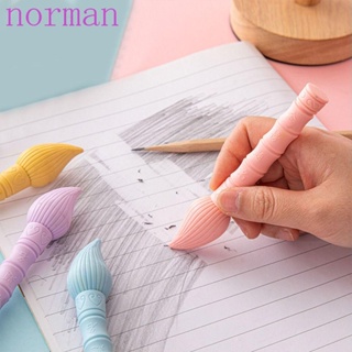 Norman ยางลบดินสอ แปรงวาดภาพ ยางลบดินสอ เขียนตลก เศษยางน้อย ถูง่าย อุปกรณ์สํานักงาน