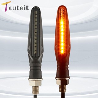 Tcuteit ไฟกระพริบ Led 12V 12 ดวง 335SMD กันน้ํา สําหรับรถจักรยานยนต์ ATV 2 ชิ้น